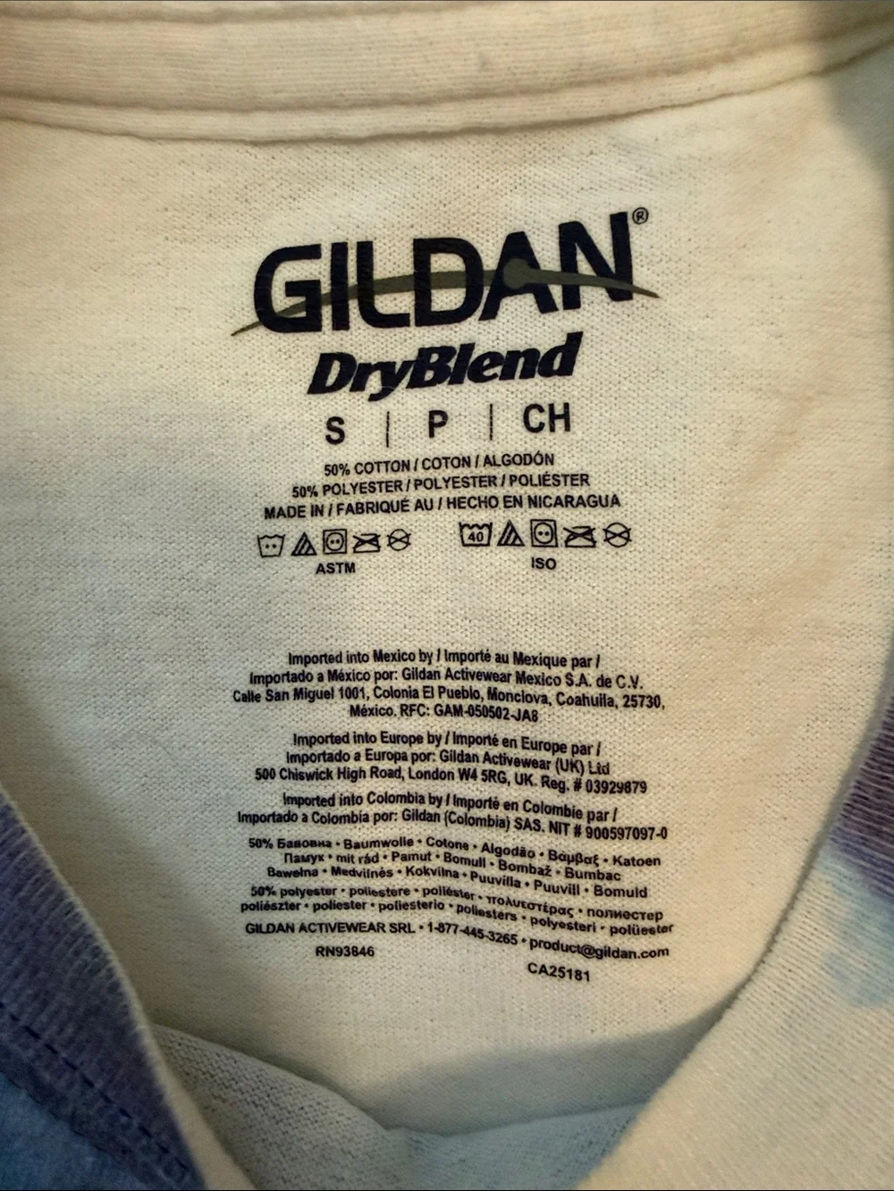 Gildan Cat DJ Graphic Tee - Blue Purple Multi